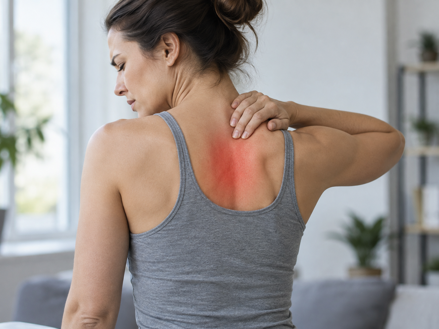 Ból między łopatkami przy oddychaniu – czy powinien niepokoić?